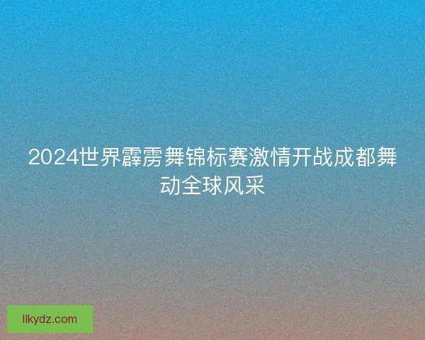 2024世界霹雳舞锦标赛激情开战成都舞动全球风采